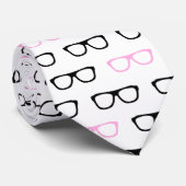griepglazen roze geek mannen stropdas (Opgerold)