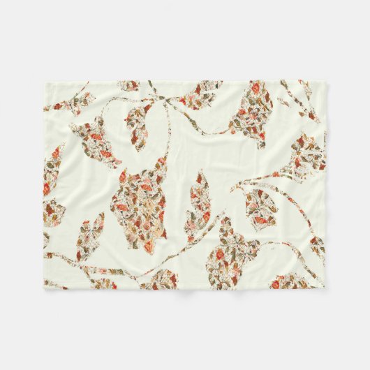 grieppatroon op crème fleece blanket bywhacket (Voorkant (Horizontaal))