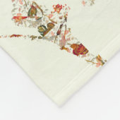 grieppatroon op crème fleece blanket bywhacket deken (Hoek)