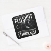 Griepprik Denk Niet - Vierkante Sticker (Envelop)