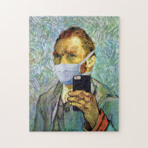 Griepseizoen Van Gogh Zelfportret Met Mondkapje Se