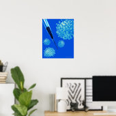 Griepvaccin, conceptuele computerkunst. poster (Thuiskantoor)