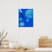Griepvaccin, conceptuele computerkunst. poster (Keuken)