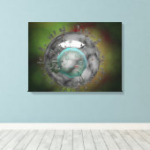 Griepvirus, glazig uiterlijk canvas afdruk (Insitu (Houten vloer))