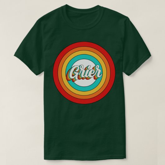 Grier Naam Shirt Grier Circle (Design voorkant)