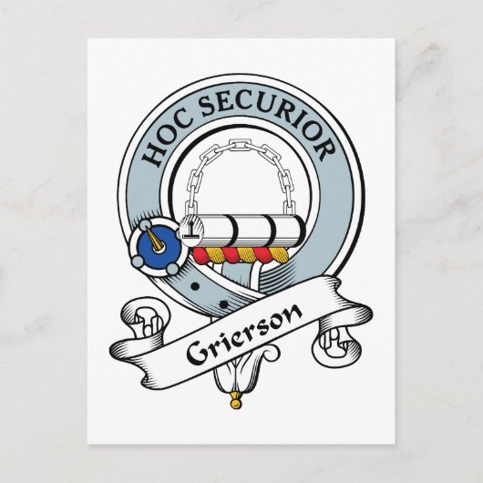 Grierson Clan Badge Briefkaart (Voorkant)