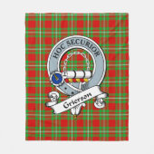 Grierson Clan Badge Tartan Pset Fleece Deken (Voorkant)