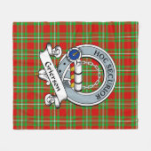 Grierson Clan Badge Tartan Pset Fleece Deken (Voorkant (Horizontaal))