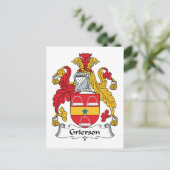 Grierson Family Crest Briefkaart (Staand voorkant)