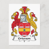 Grierson Family Crest Briefkaart (Voorkant)