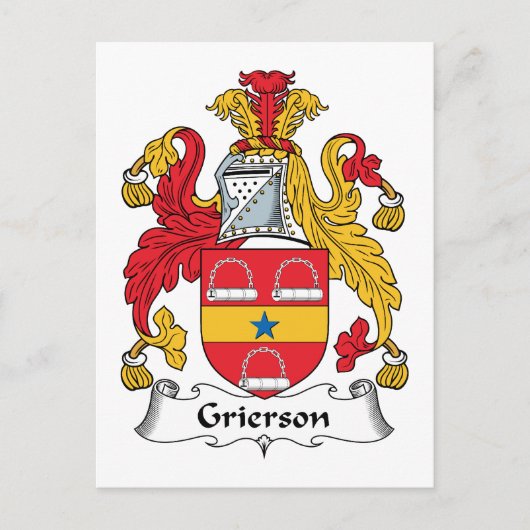 Grierson Family Crest Briefkaart (Voorkant)
