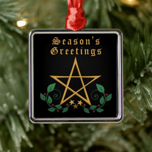 Grietings Pentacle van het seizoen Metalen Ornament (Boom)