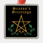 Grietings Pentacle van het seizoen Metalen Ornament (Voorkant)
