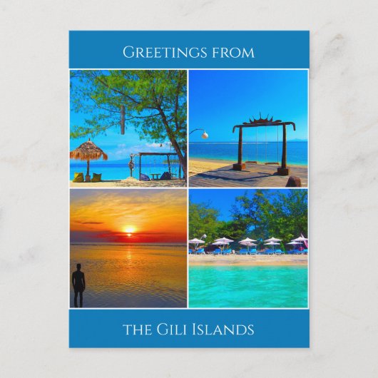 grietjes op het eiland gili briefkaart (Voorkant)