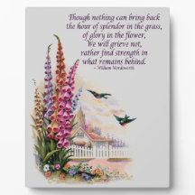 Grieve not  Cowbell Flowers, Birds Easel