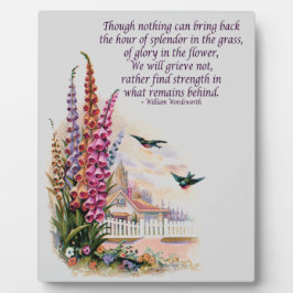 Grieve not  Cowbell Flowers, Birds Easel Fotoplaat