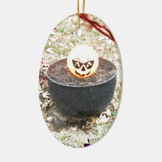 Griewelijke Halloween Pompoen Keramisch Ornament