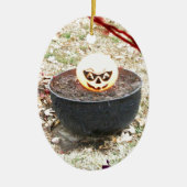 Griewelijke Halloween Pompoen Keramisch Ornament (Voorkant)