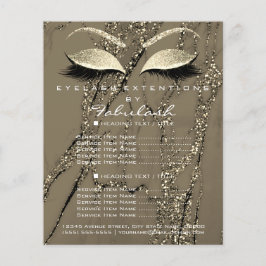 Griezel Flyer Marmer Schoonheidssalon Make-up Arti