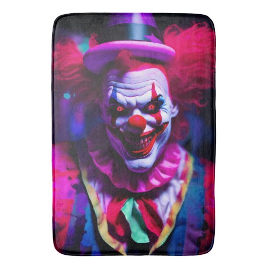 griezelclown badmat (Voorkant Verticaal)