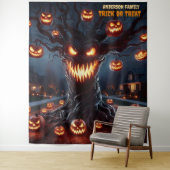 Griezeld Griezelsnoepboom Halloween Hangen Wandkleed (In situ)