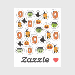Griezeld Halloween-heks, Geheime Huis, Maan Sticker