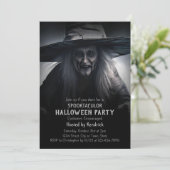 Griezeldokter Heksen Halloween Kostuumfeest Uitnod Kaart (Staand voorkant)
