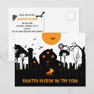 Griezelen deze Halloween op de boerderij Briefkaart