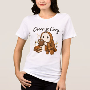 Griezelen Het Knus Geest Lief Halloween Herfst Tri-Blend Shirt