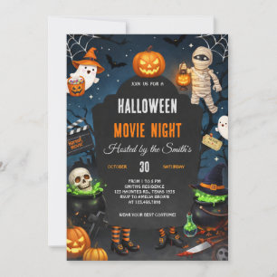 Griezelen Horror Halloween Film Nacht Feest Kaart