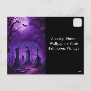 Griezelen iPhone-wallpapers: Cute Halloween, vinta Feestdagenkaart
