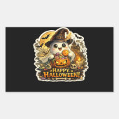 🎃 Griezelen Pompoen Halloween Rechthoekige Sticker (Voorkant)