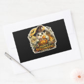 🎃 Griezelen Pompoen Halloween Rechthoekige Sticker (Envelop)