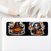 🧟 Griezelen Pompoen Heks Halloween Etiket (Insitu)