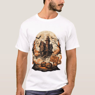 🏚️ Griezelen T-Shirt voor Halloween – Spooky Retr