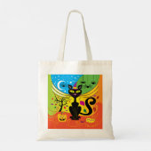 Griezelen wind kat tote bag (Achterkant)