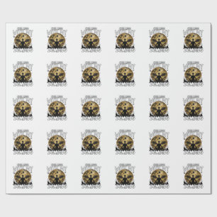 Griezelende zombies Halloween Gevleugelde Demon Ma Cadeaupapier