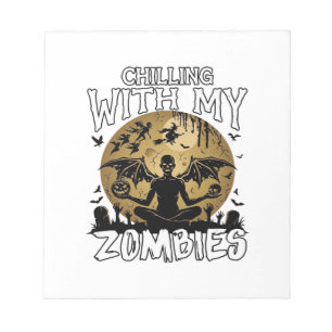 Griezelende zombies Halloween Gevleugelde Demon Ma Notitieblok