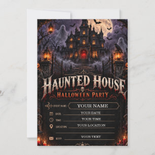 Griezelhuis Halloween-feest gothic horror Kaart