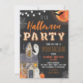 Griezelhuis Halloween Feest Kaart (Voorkant)