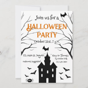 Griezelhuis Halloween-feest Kaart