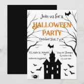 Griezelhuis Halloween-feest Kaart (Voorkant / Achterkant)