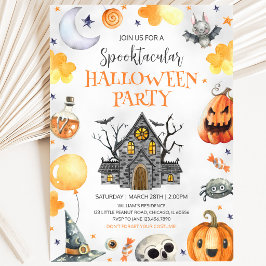 Griezelhuis Halloween-feest Kaart