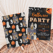 Griezelhuis Halloween Feest Kaart