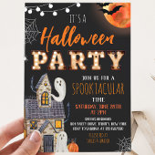 Griezelhuis Halloween Feest Kaart