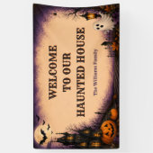 Griezelhuis Halloween-feest Spandoek (Verticaal)