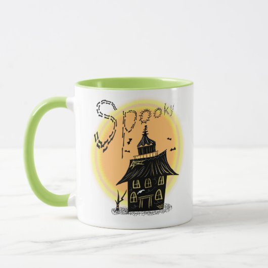 Griezelhuis Halloween Griezelen Neon Mok (Links)
