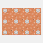 Griezelig aangepaste familienaam Halloween Party Inpakpapier Vel (Voorkant)