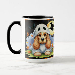 Griezelig Aardige Cocker Spaniel Spook Hond Hallow Mok