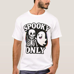 Griezelig alleen grappige spook skelet T-shirt